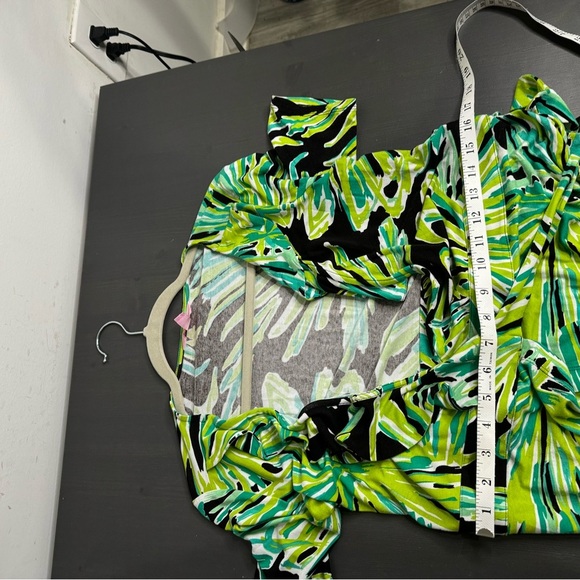 Lilly Pulitzer Adalie Ruffle Wrap Dress Green with envy - Picture 8 of 9